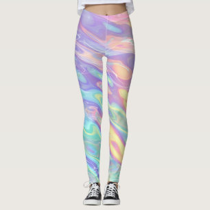 Leggings de Sirena Pastel Fantasía Océano Remolino