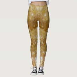 Leggings de Slime con Brillo Dorado