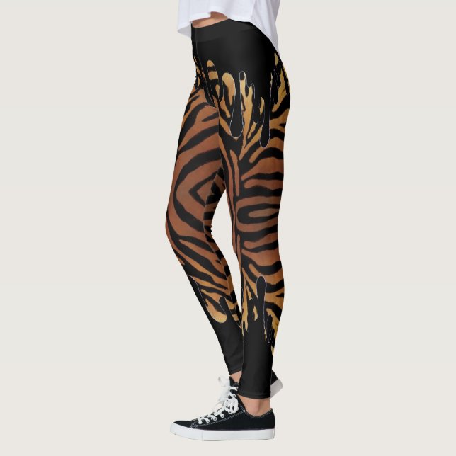 Leggings de tigre con negro derramado (Izquierda)