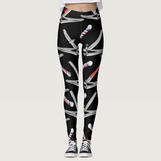 Leggings de tijera de uñas de poste de barbero (Anverso)