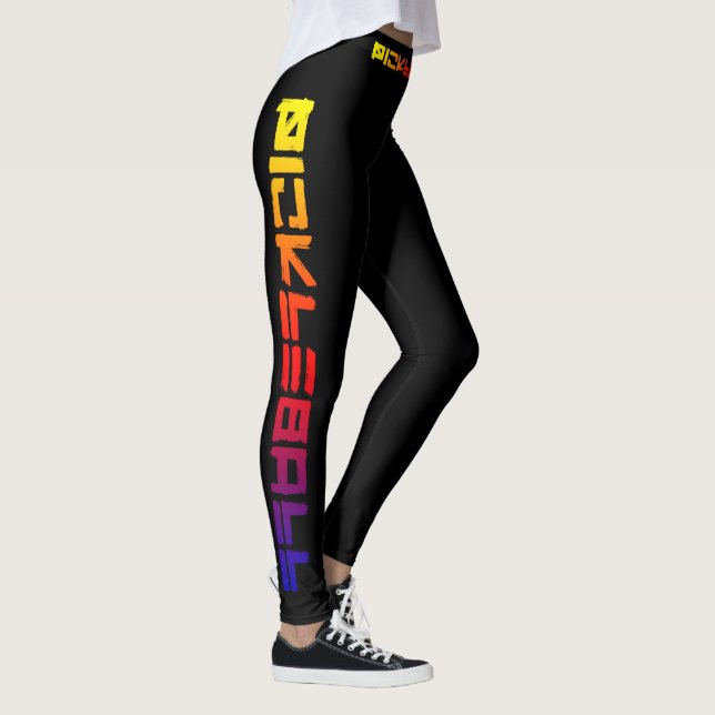 Leggings 😍 de un lado impactante negro de pelota de pollo (Derecha)