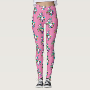 Leggings de Unicornio Adorable Rosa