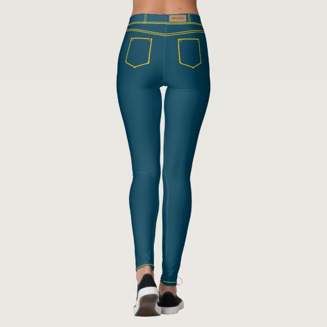Leggings de vaqueros azules falsos (Reverso)