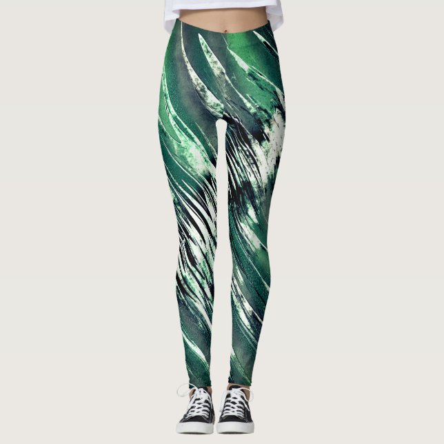 Leggings De verde oscuro a verde claro (Anverso)