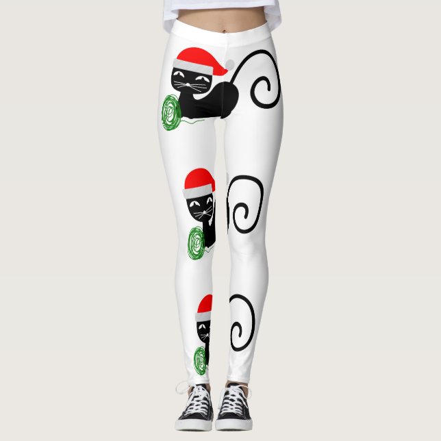 leggings de xmas santa cat (Anverso)