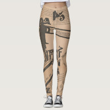 Leggings de yoga con estampado de página de libro 