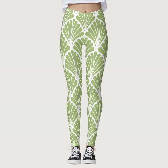 Leggings Deco de arte geométrico, patrón sin fisuras (Anverso)