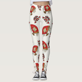 Leggings Deco de pájaro asiático