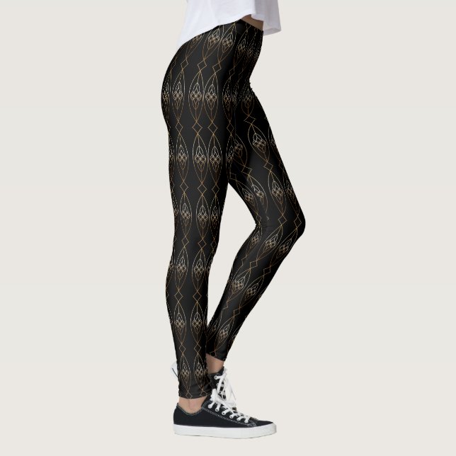Leggings Deco negro y oro (Derecha)
