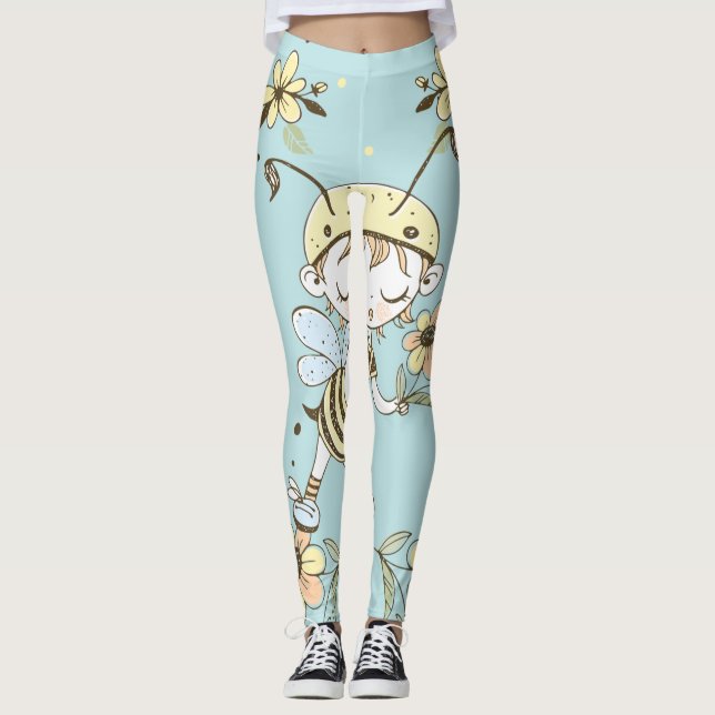 Leggings Decoración botánica (Anverso)