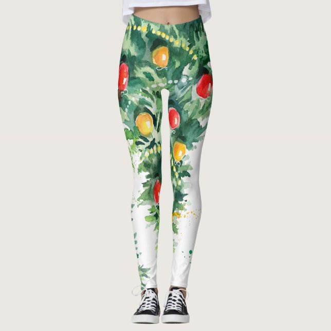 Leggings Decoración de árbol de Navidad (Anverso)