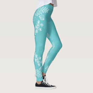Leggings Decoración de flores 25 garras