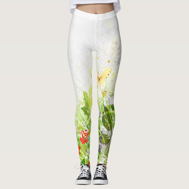 Leggings Decoración de flores 30 garras (Anverso)