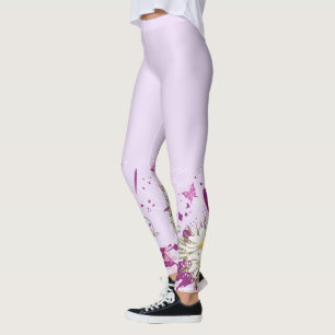 Leggings Decoración de flores 72 garras