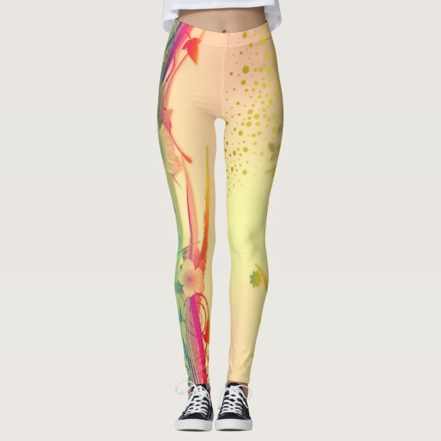 Leggings Decoración de flores 79 garras (Anverso)