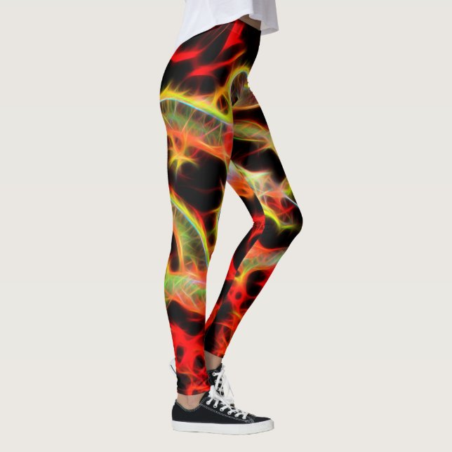 Leggings Decoración de incendio de dragón (Derecha)