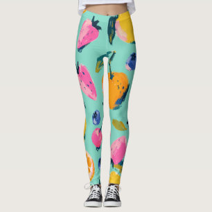 Leggings Decoración de pared de cocina con patrón de frutas