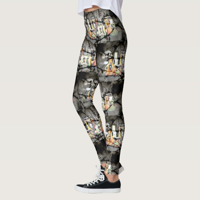 Leggings Decoración espeluznante de Halloween (Izquierda)