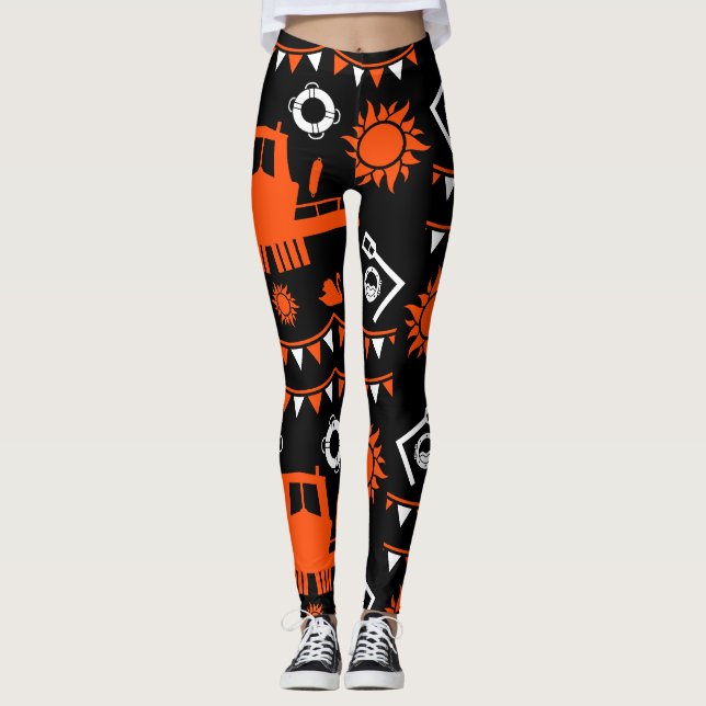 Leggings Decoración Y Regalos De Barcos Cercanos (Anverso)