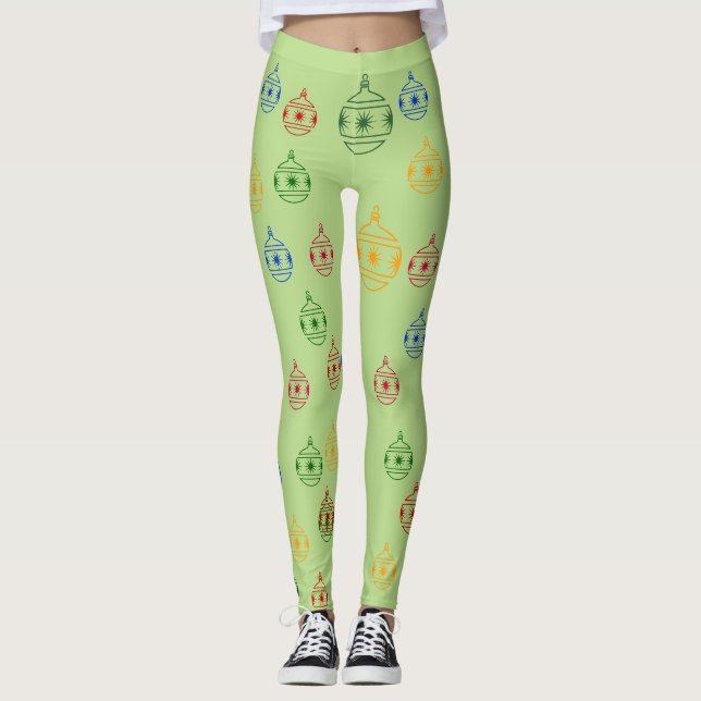 Leggings - Decoraciones de árboles de Navidad (Anverso)