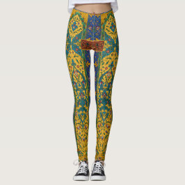 Leggings Decorative Persian Intricate Floral Pattern