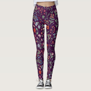 Leggings Decorativo patrón floral sin costuras.
