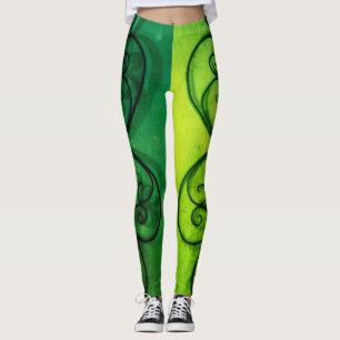 Leggings decore verde