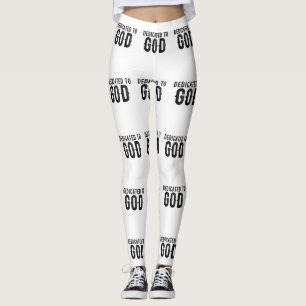 LEGGINGS DEDICADO A DIOS PERSONALIZABLE GUAY TEXTO NEGRO