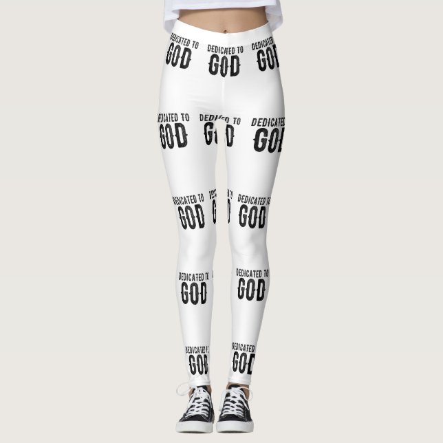 LEGGINGS DEDICADO A DIOS PERSONALIZABLE GUAY TEXTO NEGRO (Anverso)