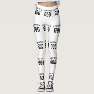 LEGGINGS DEDICADO A DIOS PERSONALIZABLE GUAY TEXTO NEGRO