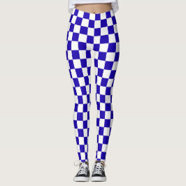 Leggings Deep blue checkered