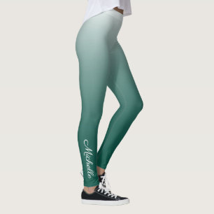 Leggings Degradado oscuro personalizado verde