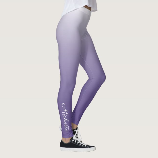 Leggings Degradado oscuro ultravioleta personalizado (Derecha)