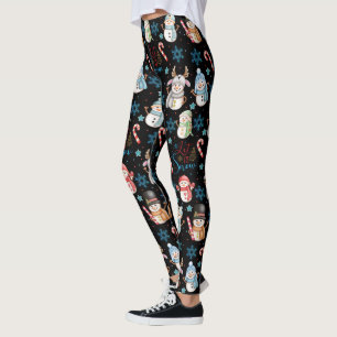 Leggings Dejemos que nieva a los Navidades del patrón Snowm