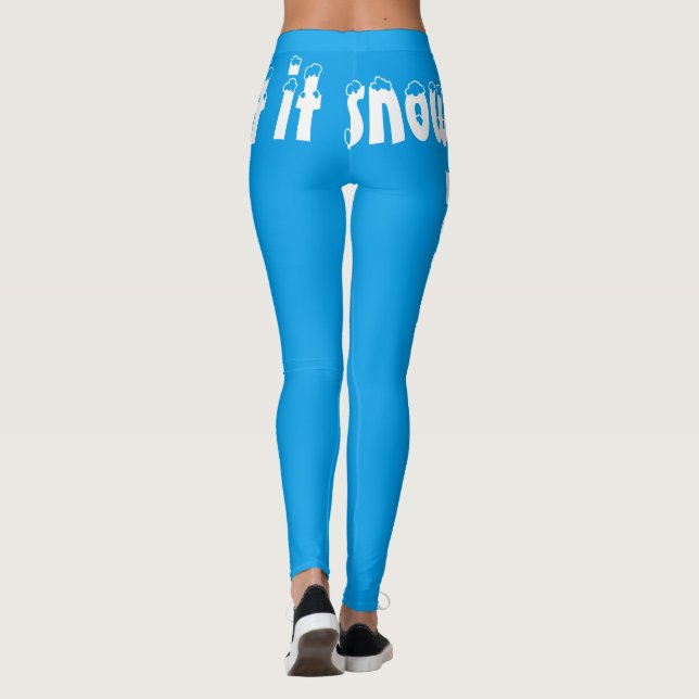 Leggings Dejemos que nieva las piernas azules claras (Reverso)