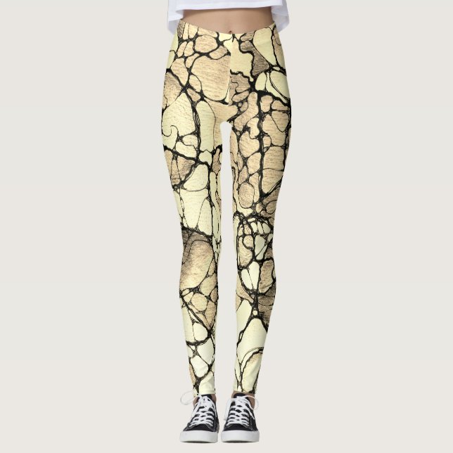 Leggings Dekoratives Doodle Muster (Anverso)