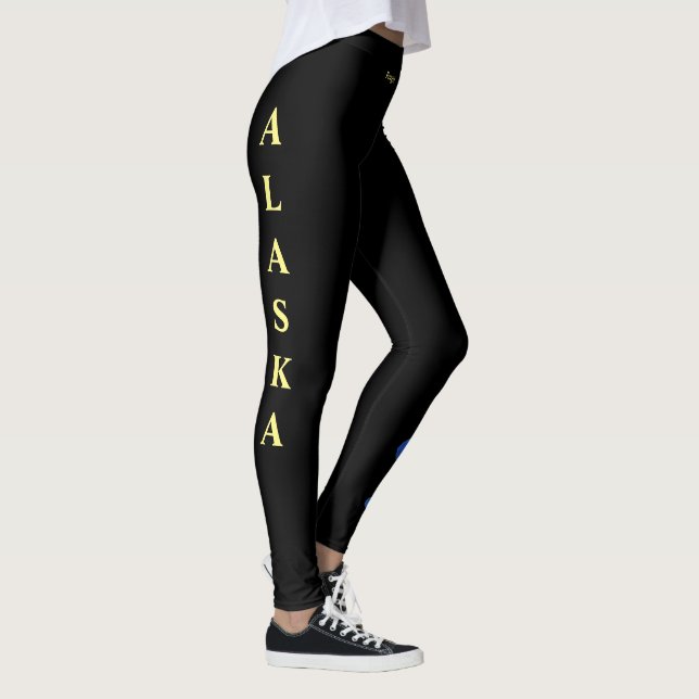 Leggings del Estado de Alaska Flor No Me Olvides (Derecha)