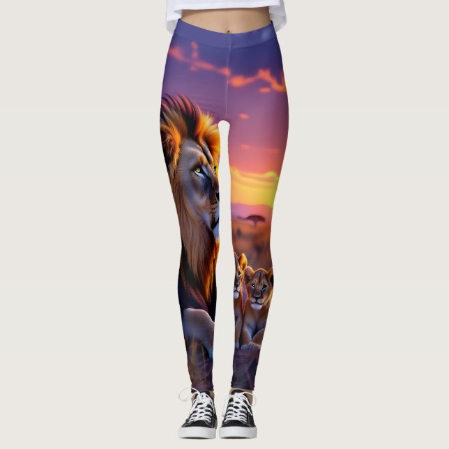 Leggings del orgullo de papi león | Panorámica (Anverso)