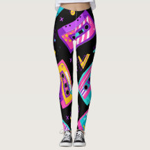 Leggings del patrón de cassette de moda de los año