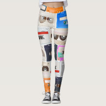Leggings del patrón de cassette de moda de los año