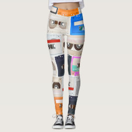 Leggings del patrón de cassette de moda de los año