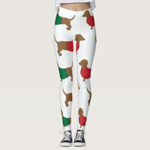 Leggings Del "polainas perro de Weiner" del Dachshund