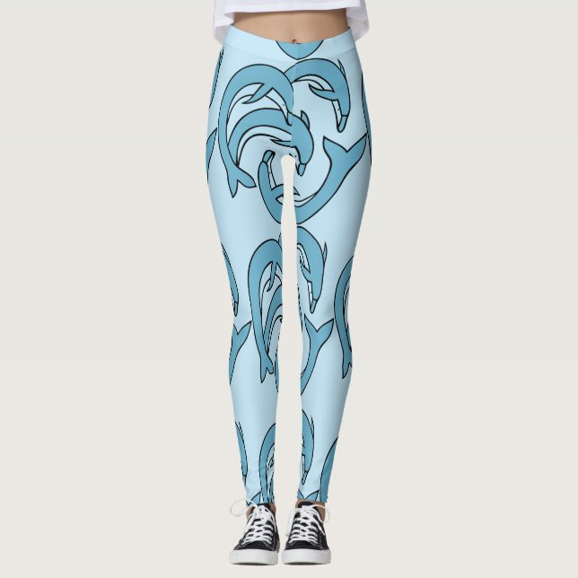 Leggings Delfines azules circulando en círculos Thunder_Cov (Anverso)