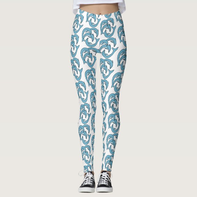 Leggings Delfines azules circulando en círculos Thunder_Cov (Anverso)