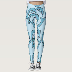 Leggings Delfines azules en círculos Thunder_Cove