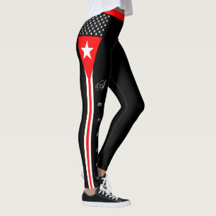 Leggings Delgadas piernas de la línea roja, Estados Unidos,
