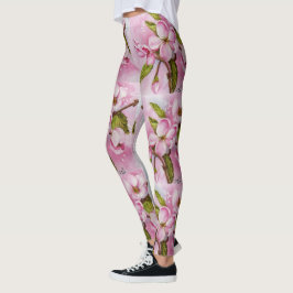 LEGGINGS DELICADO BLOSSOMS DE APPLE ROSA | LEGADOS FLORALES