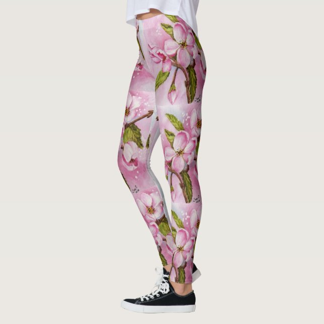 LEGGINGS DELICADO BLOSSOMS DE APPLE ROSA | LEGADOS FLORALES (Izquierda)