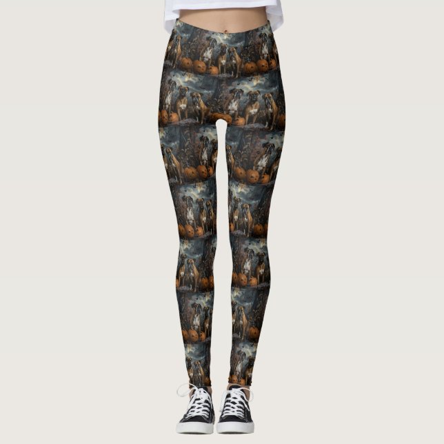 Leggings Delicia Canina Nocturna de Halloween para Boxer (Anverso)