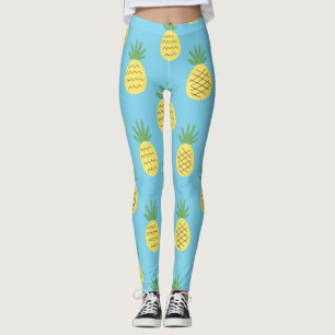 Leggings Delight de piña: Impresión de frutas tropicales